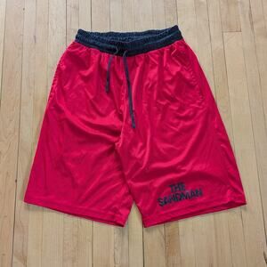 Adam Sandler The Sandman Basketball Shorts Size S Red Athletic Gym USA Workout